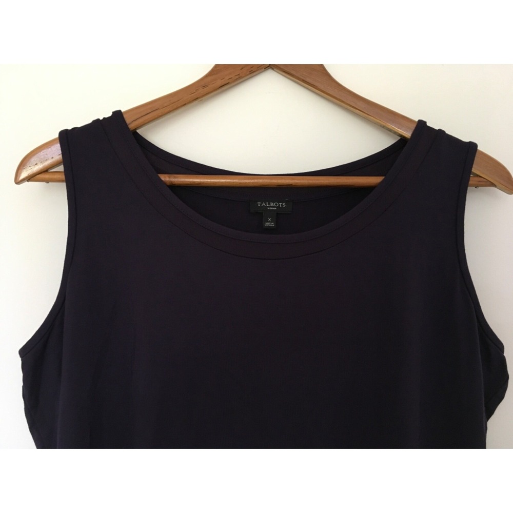 Talbots Womens Sz X Purple Sleeveless Rayon Spandex Stretch Top